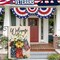 4th of July Mason Jar Flowers Summer Garden Flag 12x18, Patriotic Celebration Double-Sided Decorative Burlap Yard Flag